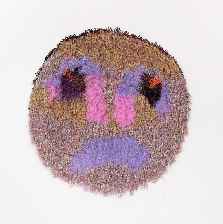 The Saddest Planet In The System Wool, Acrylic, Polyester, Nylon, Burlap 46” X 47” 2018