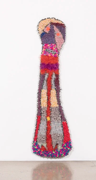 Stretch Wool, Acrylic, Polyester, Nylon, Burlap 53” X 15” 2018