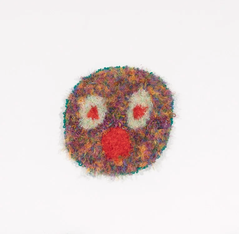 The Planet That Can’t Believe It Acrylic, Polyester, Burlap 20” X 20” 2018