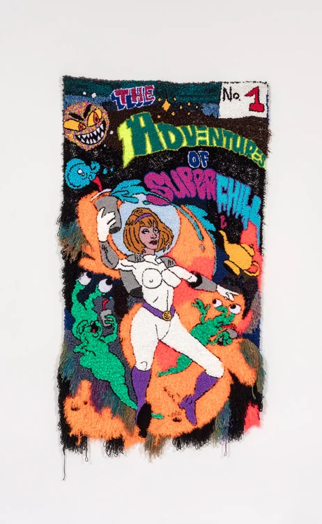 Superchill Issue No.1 Cover Page Wool, Acrylic, Polyester, Burlap 94” X 53” 2018