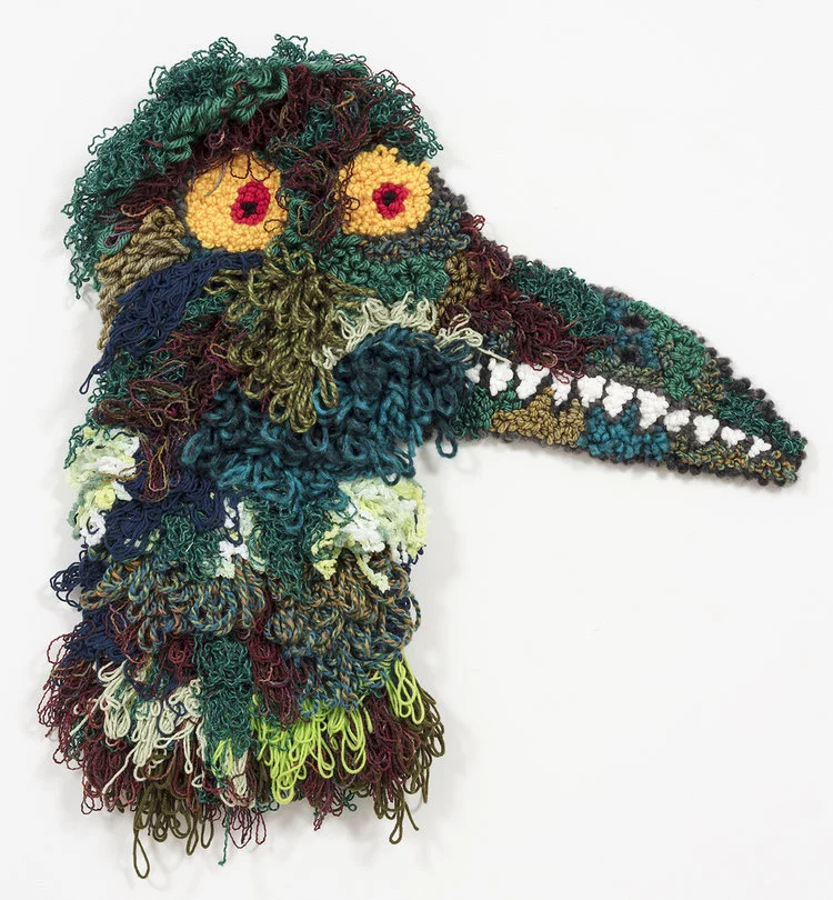 The Burpus Wool, Acrylic, Polyester, Burlap 31” X 29” 2018
