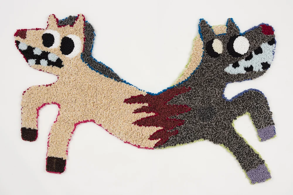 You're Tearing Me Apart Acrylic, polyester, burlap 47” x 73” 2019