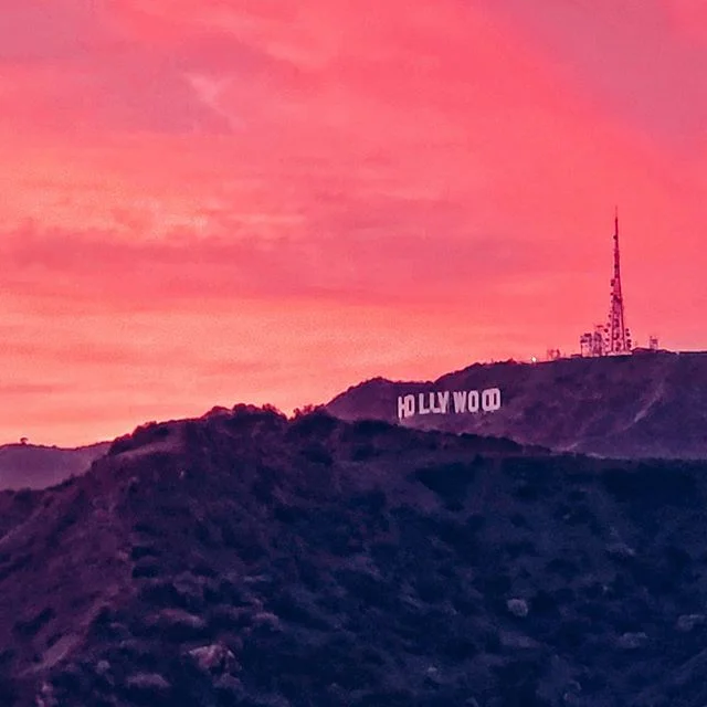 Beautiful sunset with the #HollywoodSign in view, on a recent trip to the #GriffithObservatory