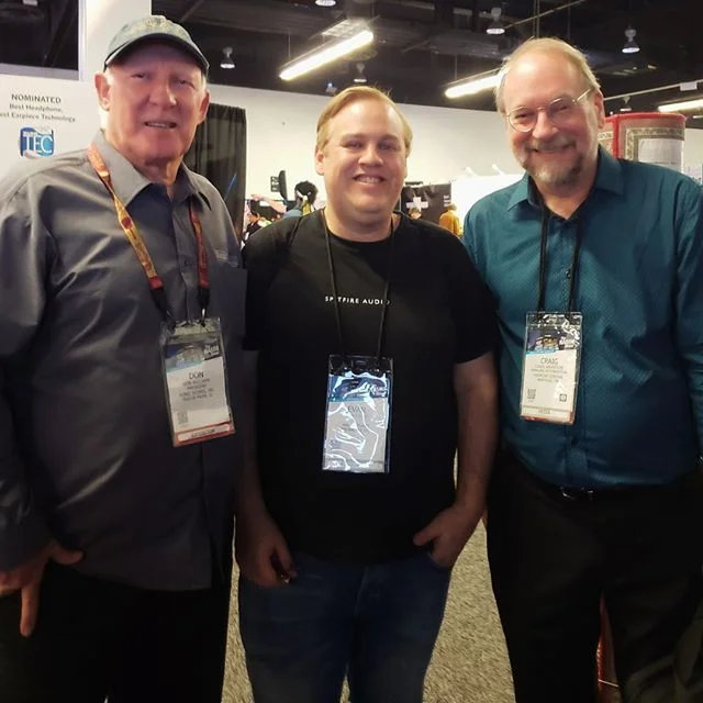 With #DonWilliams, of #SonicScores (Overture) and #CraigAnderton. I grew up reading everything Craig Anderton wrote about! #Roland #Synthesizers #Synth