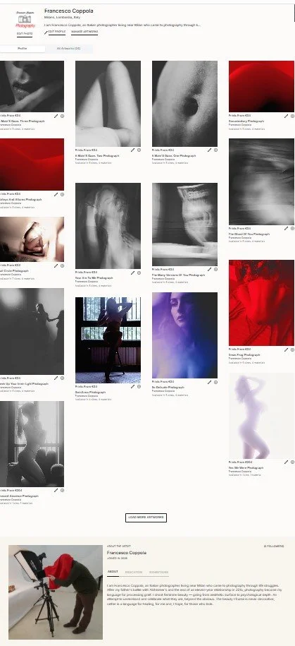 Announcing now the opening of my saatchiart profile