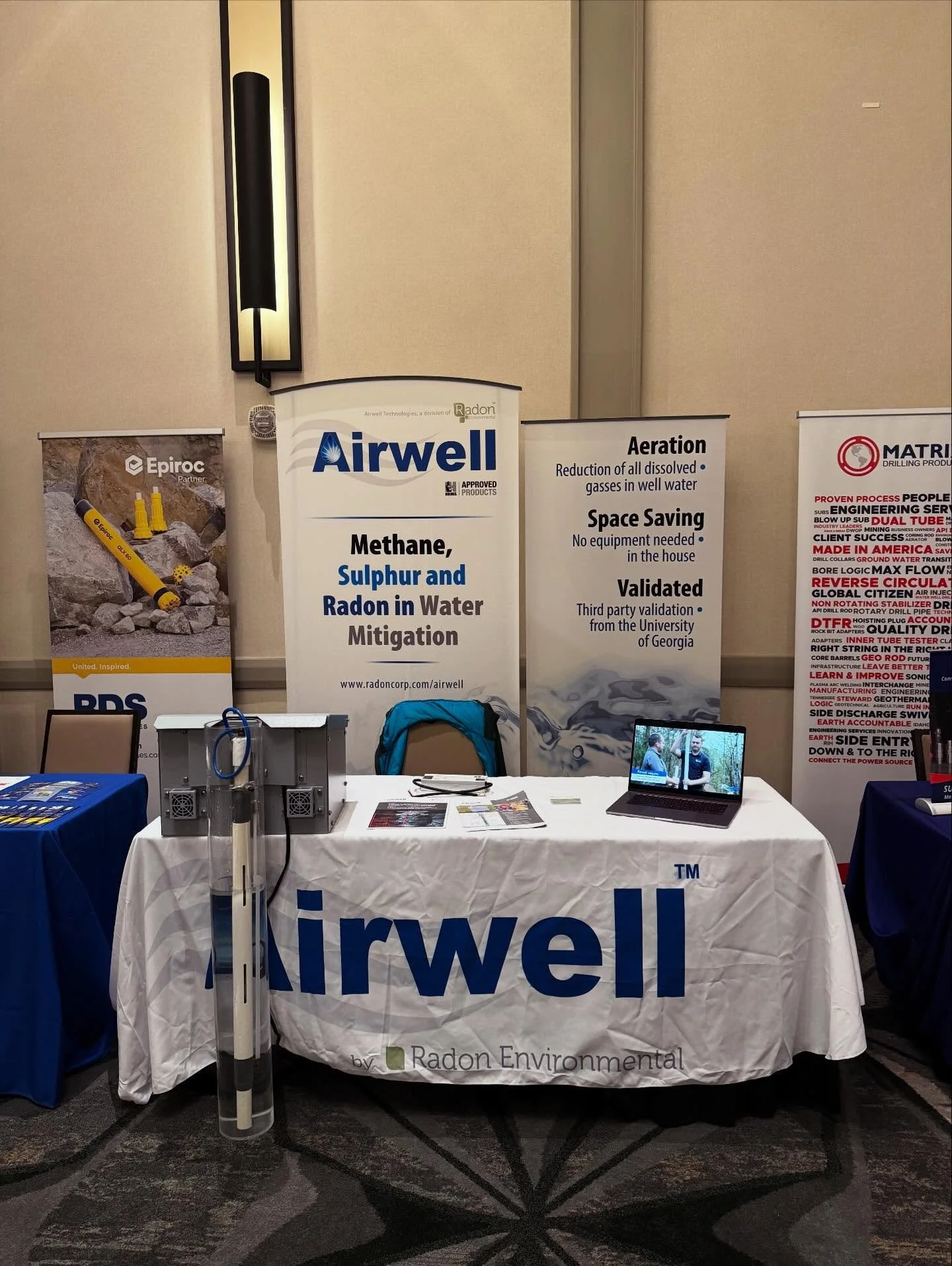We are at the Tennessee Groundwater Show this weekend. Remove Methane, Sulphur and Radon with  Airwell&trade; #groundwater #iaq #wellwater #healthyhome #canada