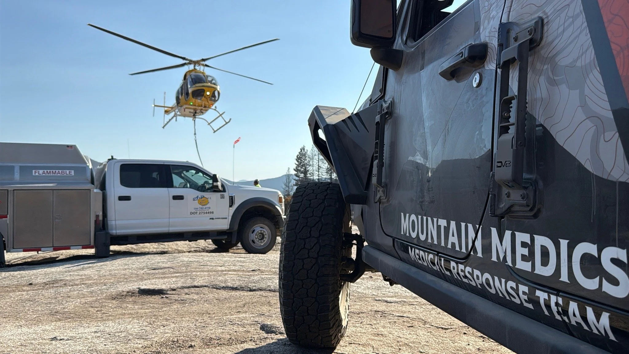 Our team offers critical support to helicopters on the fire line, ensuring safe and efficient operations whenever and wherever they are needed.

#FirelineSupport #HelicopterOps #WildfireResponse #AviationSupport #FireSeason2025 #AirOps #RescueHelicop