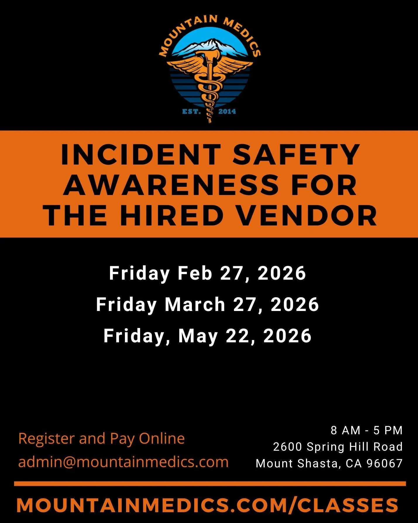The next Hired Vendor class is coming up Friday Feb 27th. We still have room in the class for your group.  Book now to secure your spot.

#hiredvendor #training #firetraining
