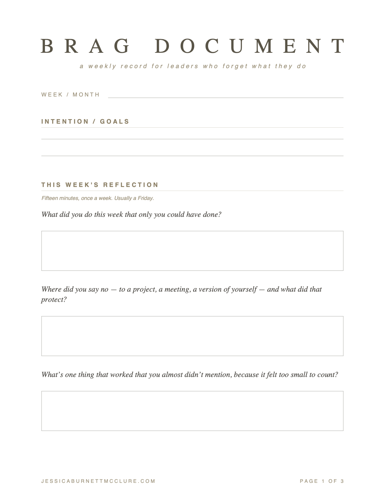 Brag Document