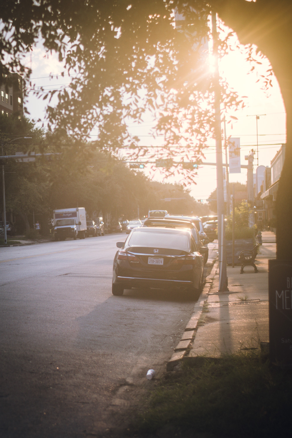 sunrise on 19th st. in Houston Heights