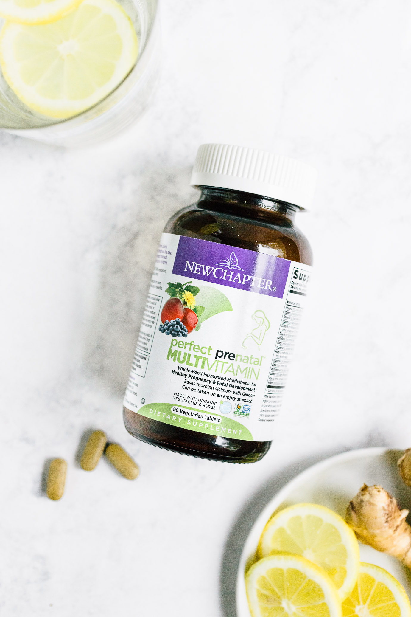 prenatal vitamin before getting pregnant featuring New Chapter's Perfect Prenatal Multivitamin bottle