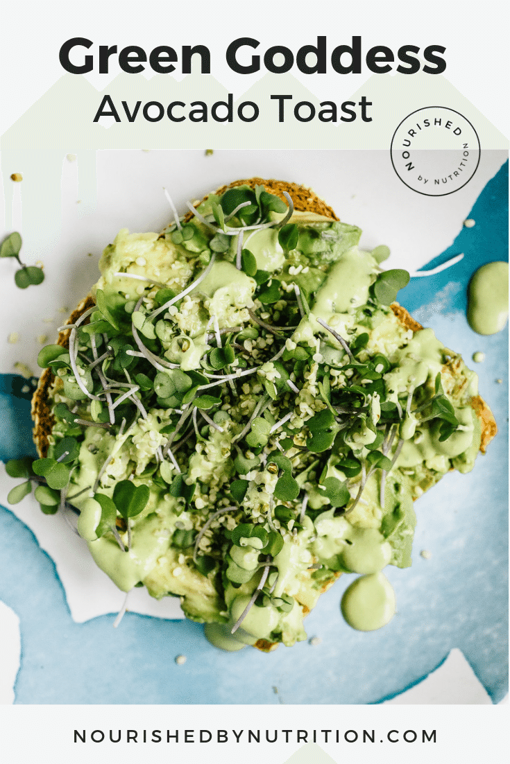 green goddess avocado toast Pinterest image