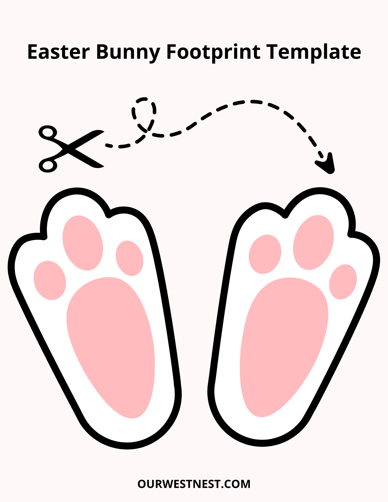 How to Make Bunny Footprints for Easter | Free Easter Bunny Footprints Printable — Our West Nest How to Make Bunny Footprints for Easter | Free Easter Bunny Footprints Printable — Our West Nest