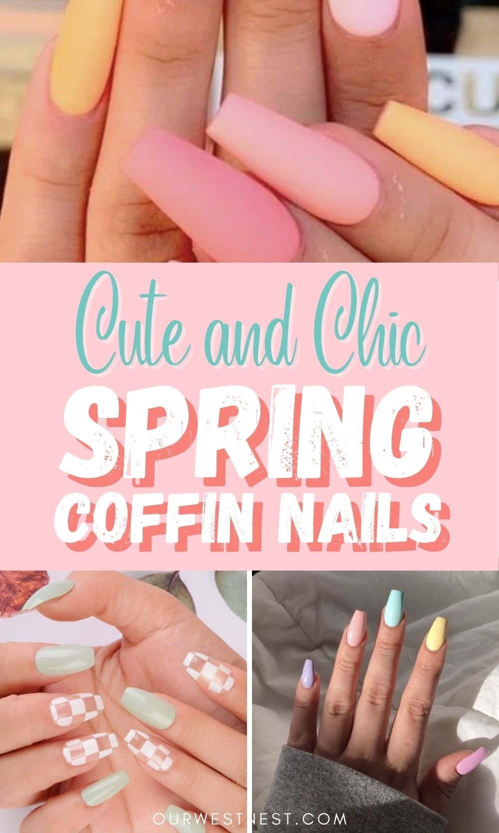 14 Summer Coffin Nail Ideas, From Neon Ombré To Pastel French Tips