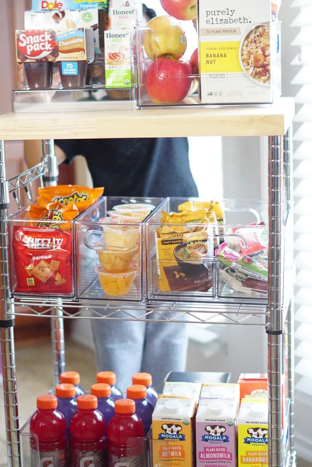 Kid pantry, Snack organizer, Snack station