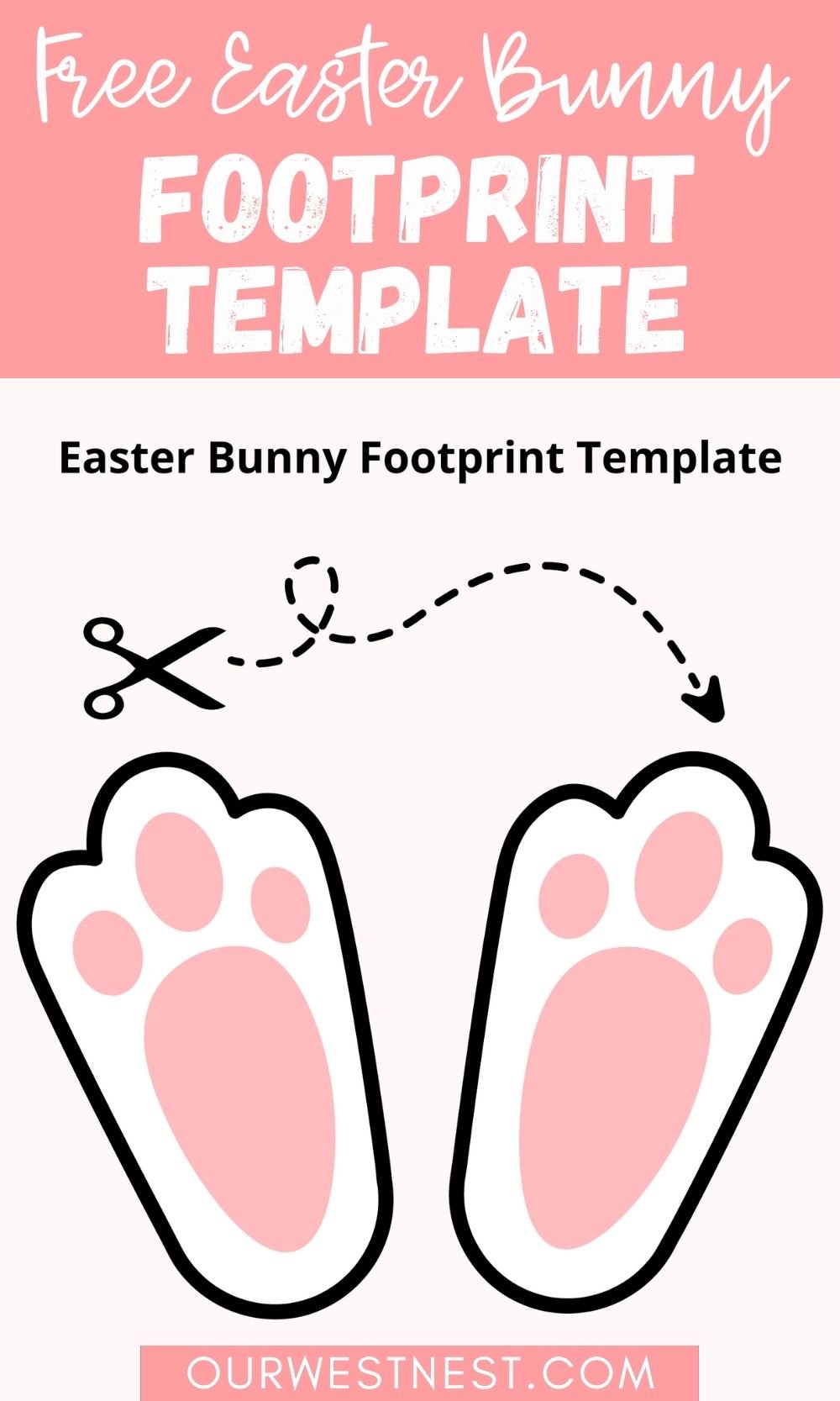 Free Bunny Footprints Printable