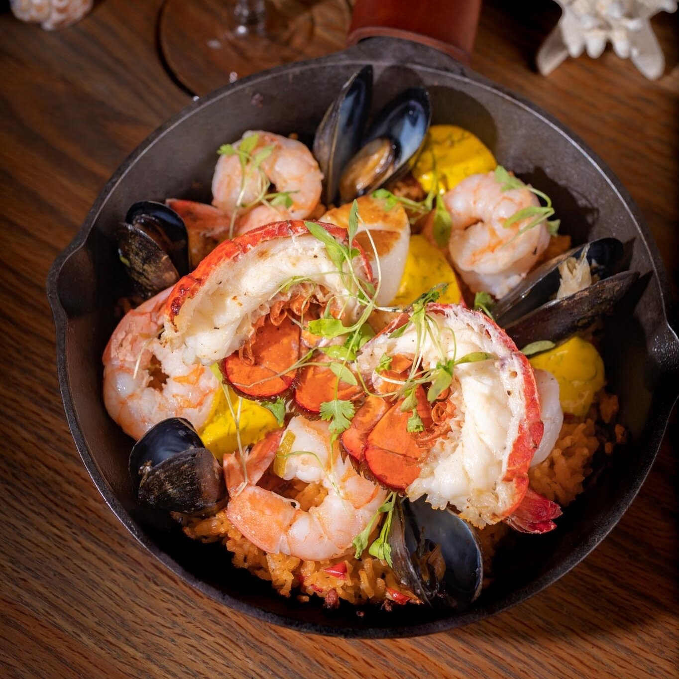 Every day is National Paella Day at our place. Elevate your experience with a lobster tail for that extra &lsquo;wow&rsquo; factor!🦞