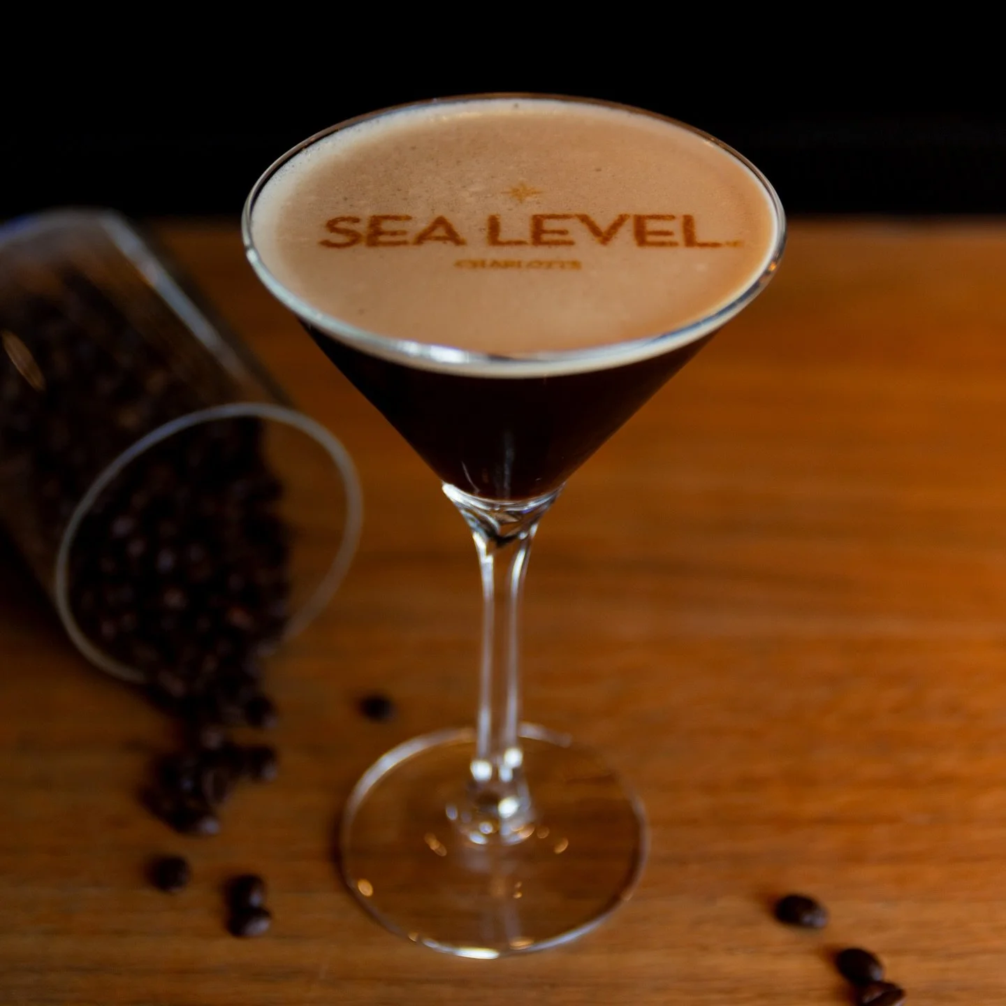 Your Espresso Martini, but make it personal ☕️✨ 

Thanks to our @drinkripples machine, you can print just about anything right on top&mdash;selfies, your dog, a message, you name it. 

Yeah, it's as cool as it sounds. 😎