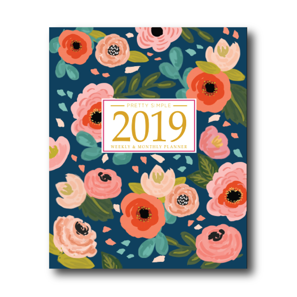 July 2019 Through July 2020 Pretty Simple Planners 2019-2020 Planner Weekly and Monthly: Calendar Schedule Academic Organizer Inspirational Quotes and Floral Cover 