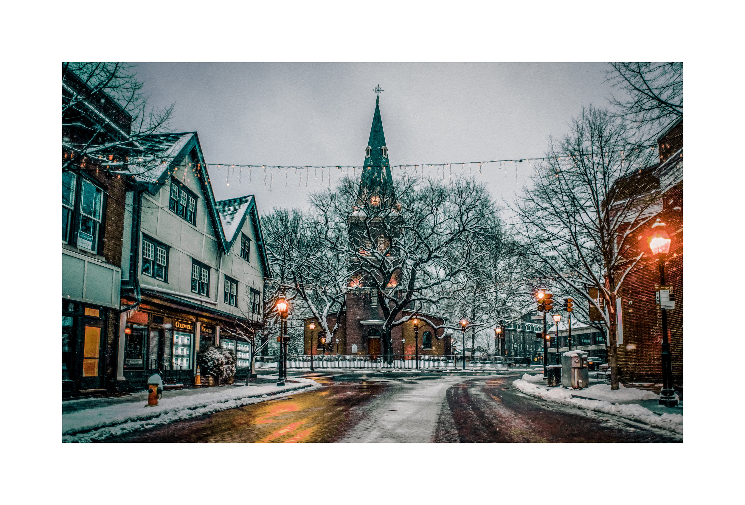 Church Circle in Snow