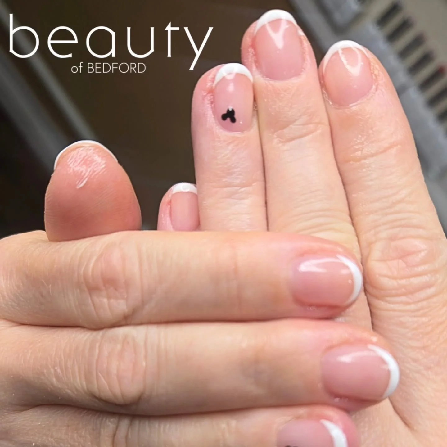 Love this tiny little Mickey head on this classic French 🥰

#mickeymouse #disneynails #gelnails #TGB #beautyofbedford #bedfordbeautysalon