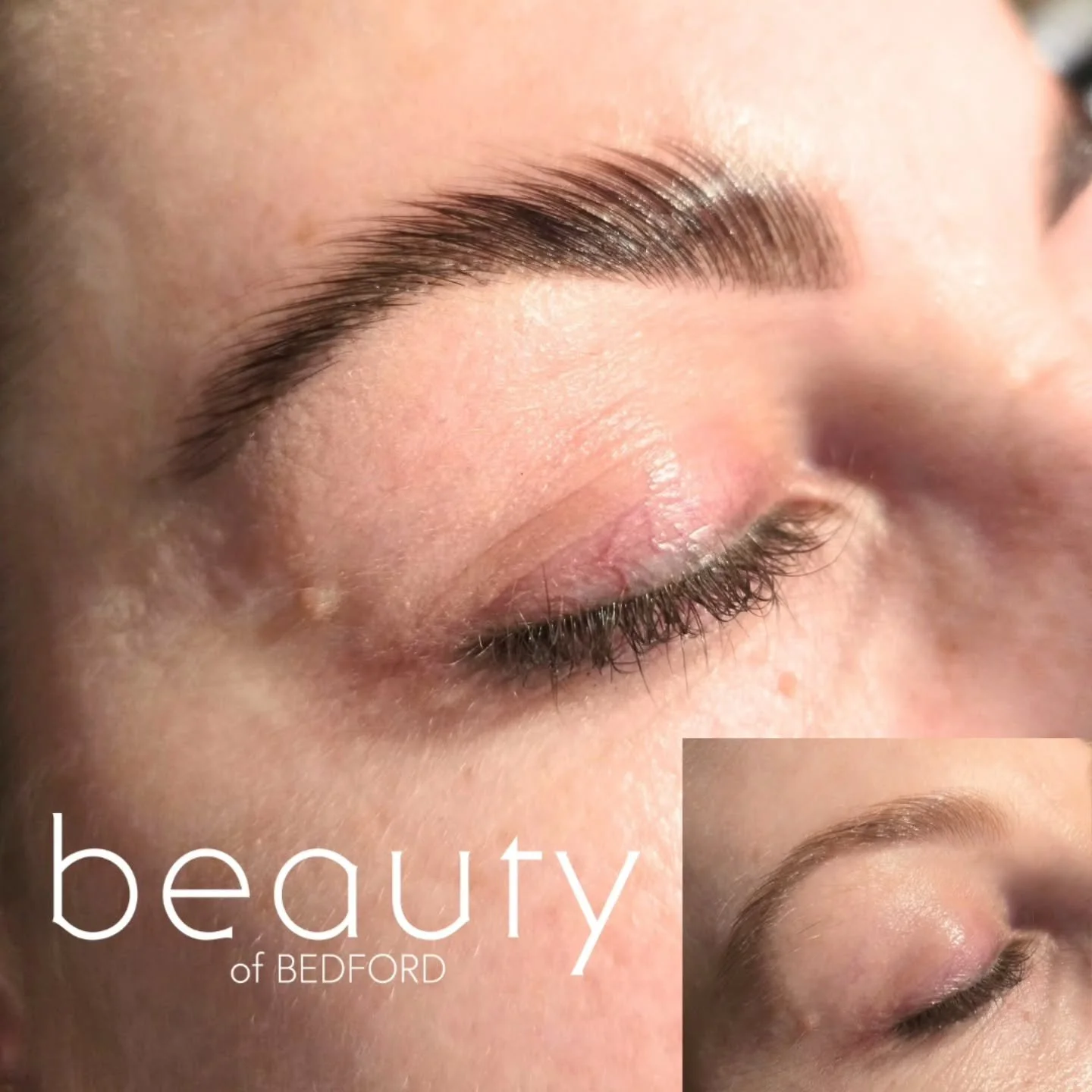 A beautiful brow lamination - HD Brow Sculpt!
For neat brows and to treat those unruly ones... It also gives the appearance of thicker brows too!
*Patch test required!