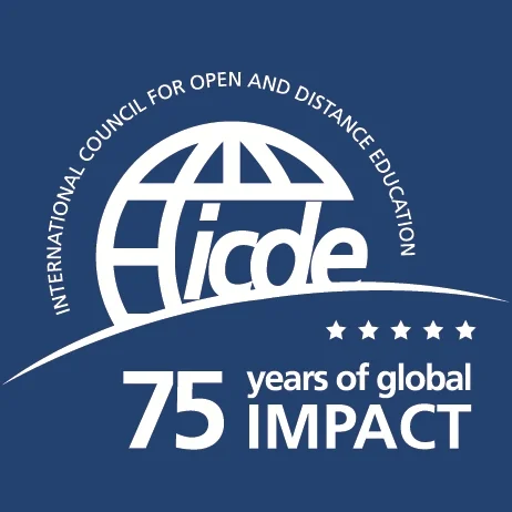ICDE 75 years square white on blue.jpg