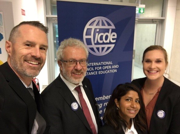 Incoming ICDE President, Neil Fassina, with the ICDE team.