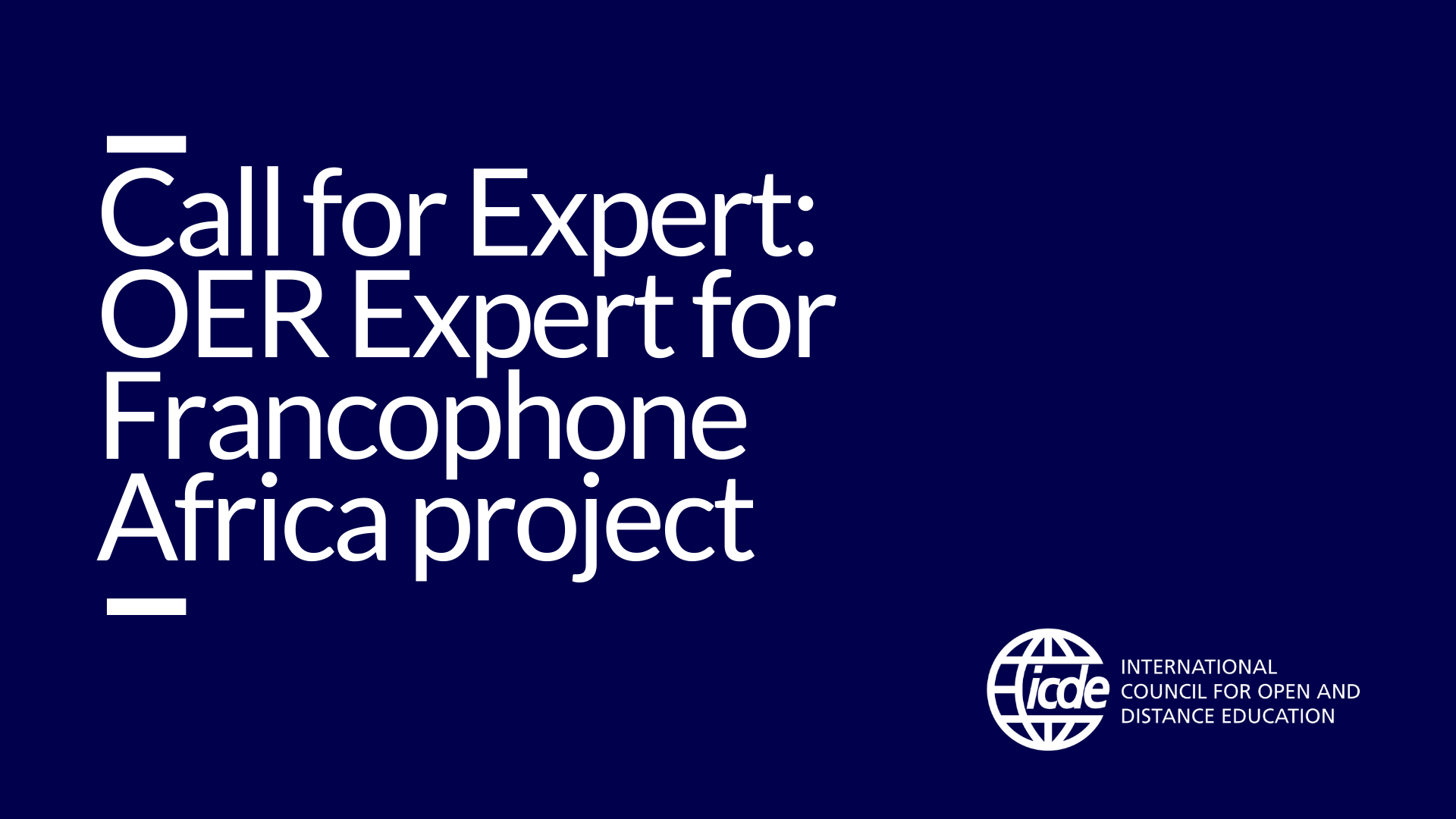 Appel à Candidature: Consultant de projet francophone expert en REL 