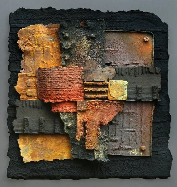   Sun Spirit #8684  | 22 X 22 X 4 | Handcast paper assemblage | $825 