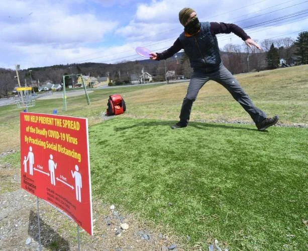 No, you don’t need to wear your mask while throwing your discs, but you will need to follow the guidelines below.