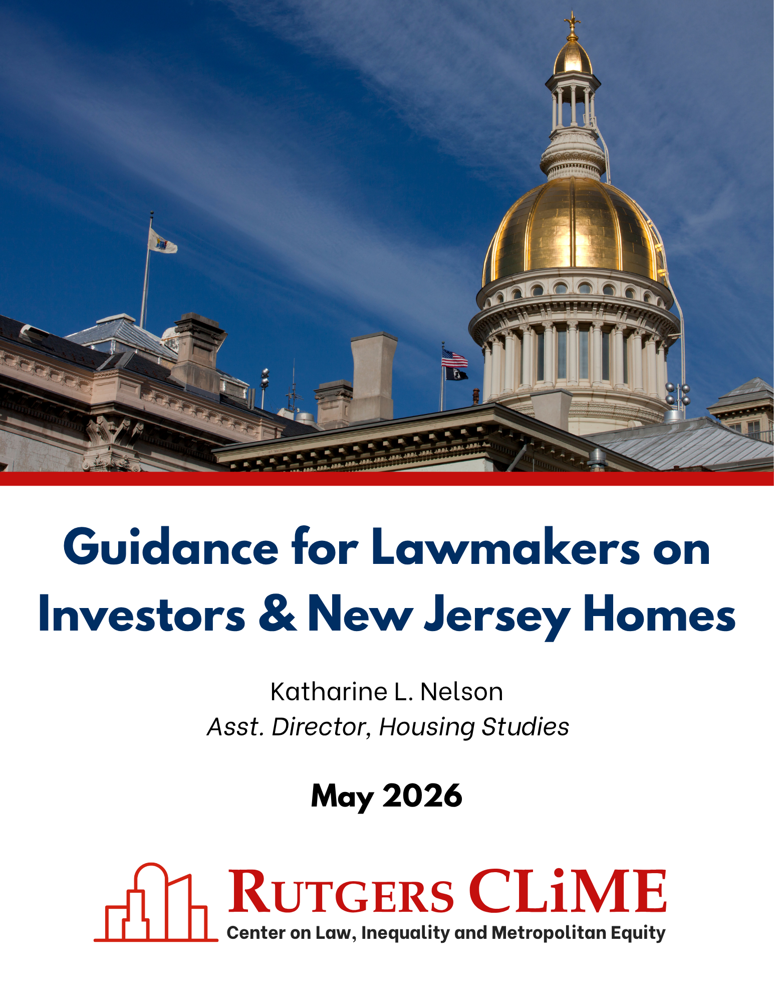 Guidance for Lawmakers on Investors &amp; New Jersey Homes