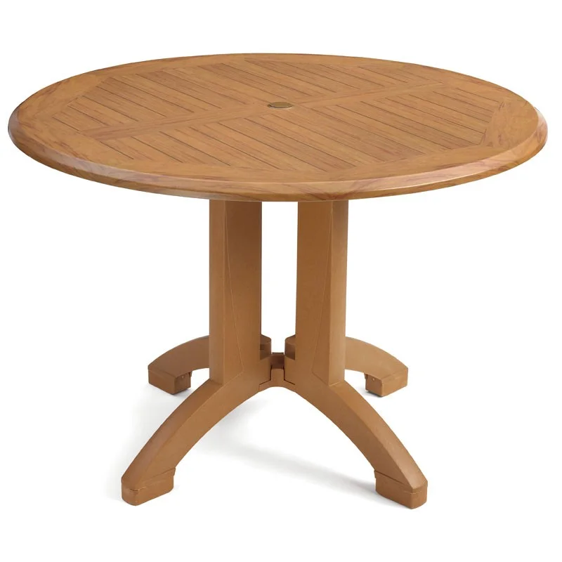 Decorative Teak Melamine Top, Frame - Resin
