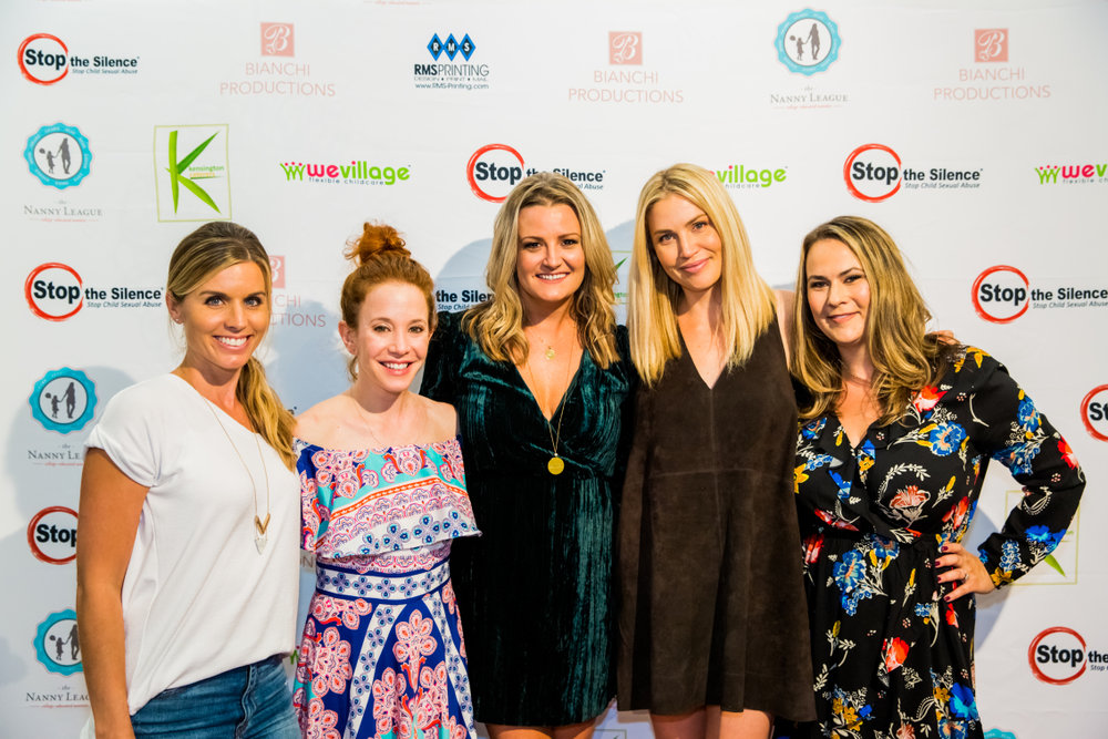  From left: Maria Sanson, Amy Davidson, Lindsay Thomason (Founder &amp; Owner of The Nanny League), Willa Ford and Mandy Bianchi (Founder &amp; Owner of Bianchi Productions). Photo by Robin Randolph Photography 