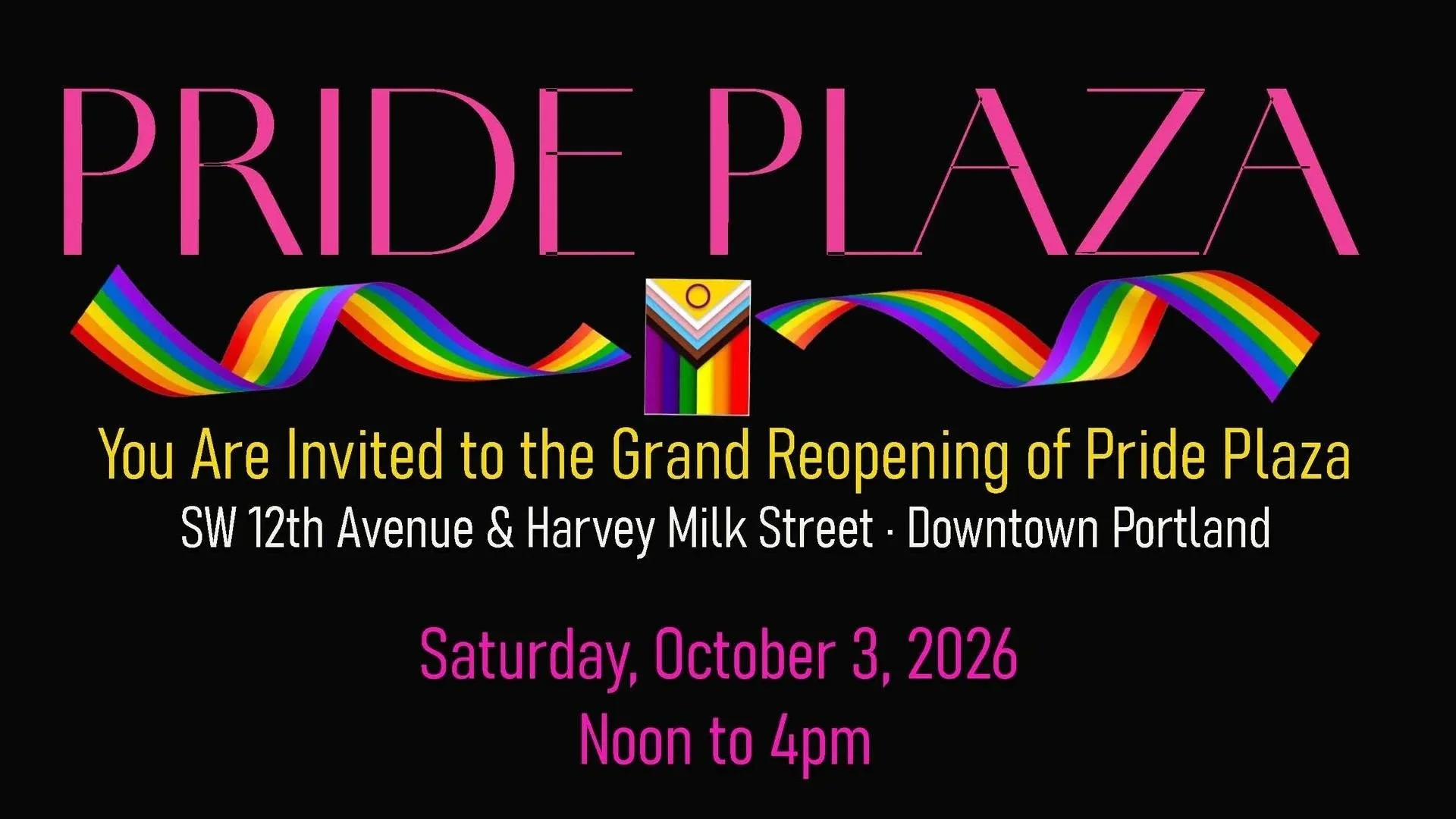Grand Reopening: Pride Plaza