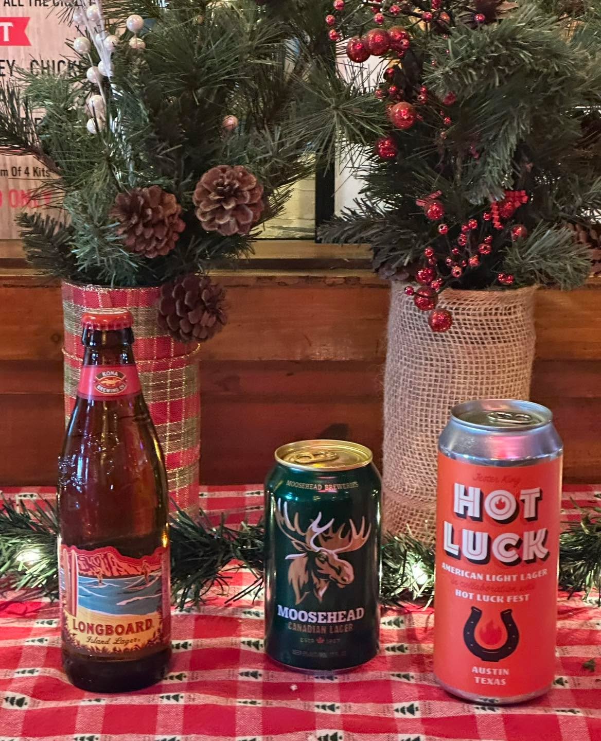 Happy Lager Day! 🍺 Three festive brews, one crisp celebration. #LagerDay #BeerCheers #HolidaySips