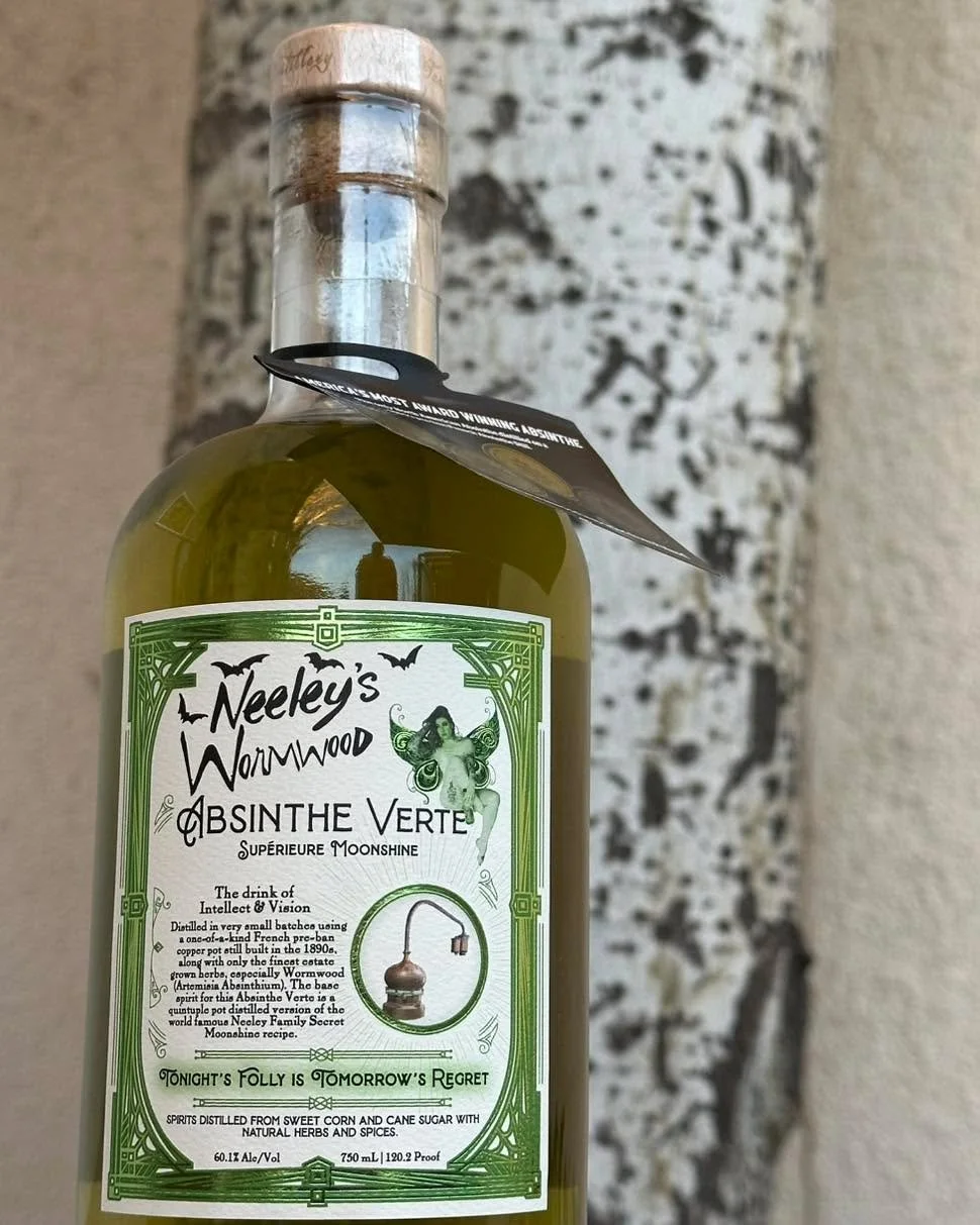A touch of madness, a splash of magic&mdash;Neeley&rsquo;s Wormwood Absinthe is not for the faint of palate. 🍃🧚&zwj;♂️

#AbsintheAlchemy
#MoonshineMystique
#DrinkOfVision