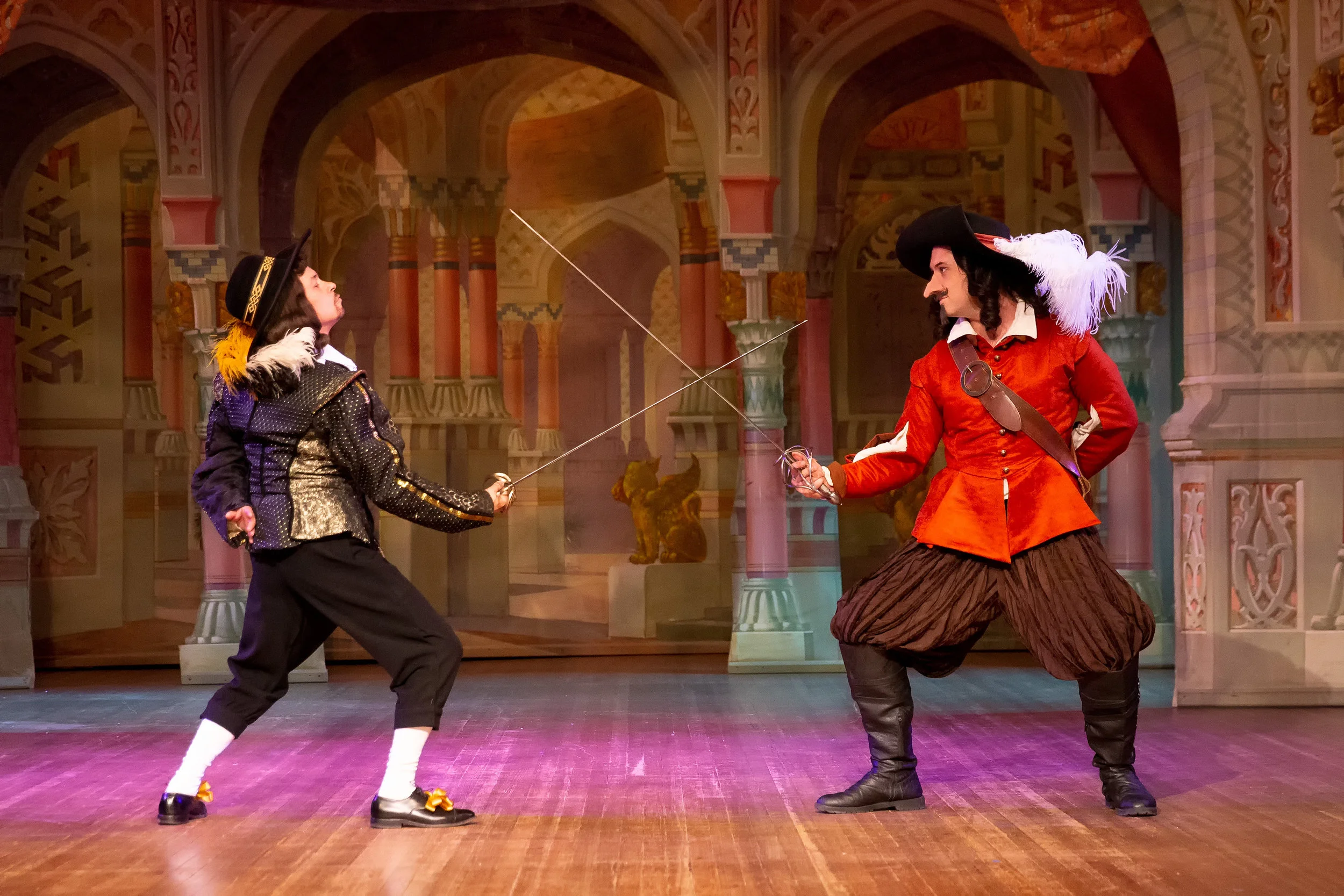 Cyrano battles the insulting Vicomte de Valvert. Photo by Steve Rogers.