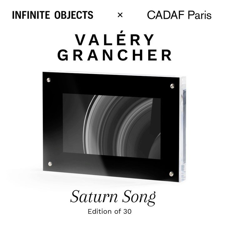 Saturn Song by @valerygrancher is currently available collectible video print: a 5.7&rdquo; x 8.4&rdquo; screen by @infiniteobjects that endlessly loops and is available to collect in an edition of 30.⁠⁠
⁠⁠
This work is  featured as part of new womxn