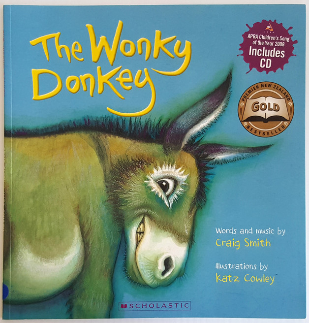 “The Wonky Donkey” book cover by Katz Cowley.