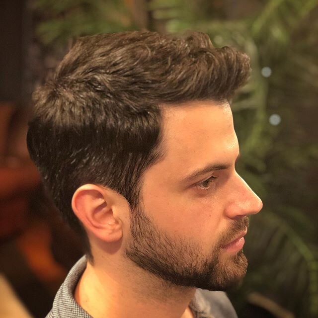 @zander_white has a good eye for fashion/style/trend. We&rsquo;ve both been noticing guys wearing their hair a bit longer and softer and less barbered looking.  This is what we came up with. Still tidy, but with a not-so-freshly cut feel.  Styled wit