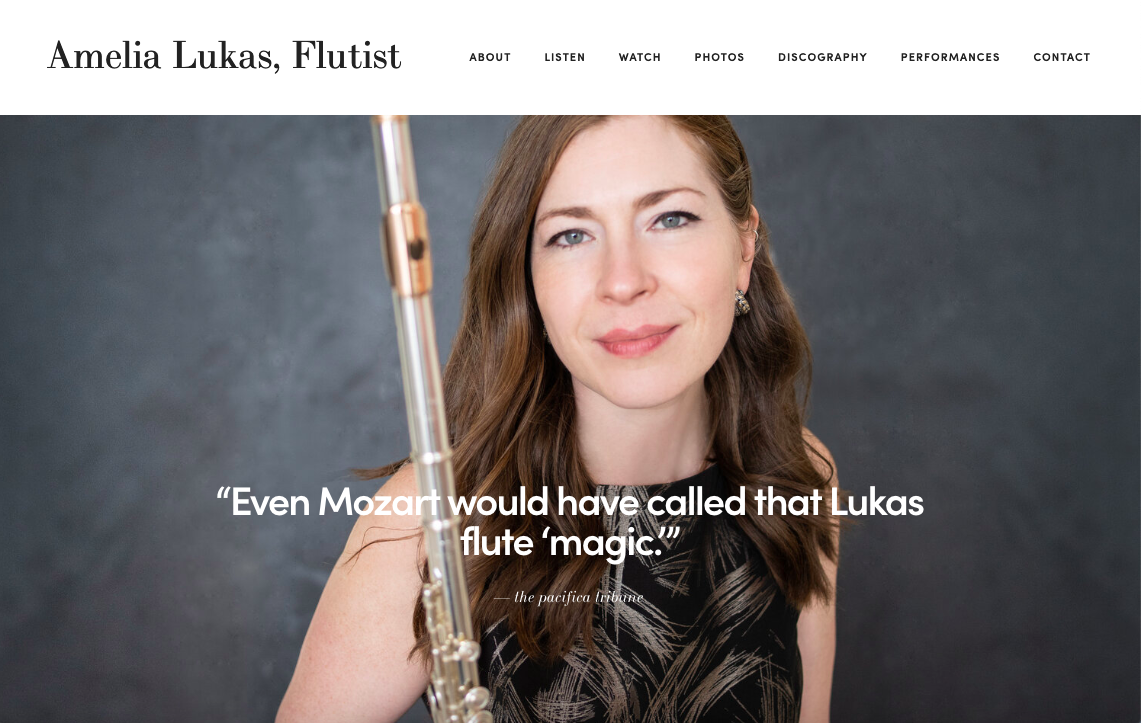 Amelia Lukas, Flutist