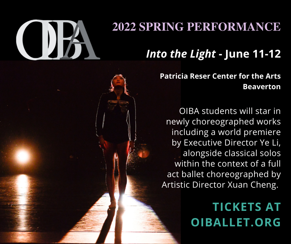 Oregon International Ballet Academy "Into the Light" print ad