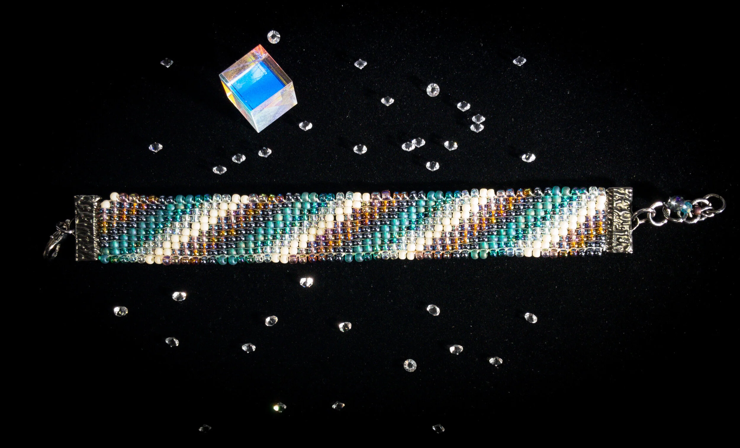 Sparkle and Shine Woven Beaded Bracelet