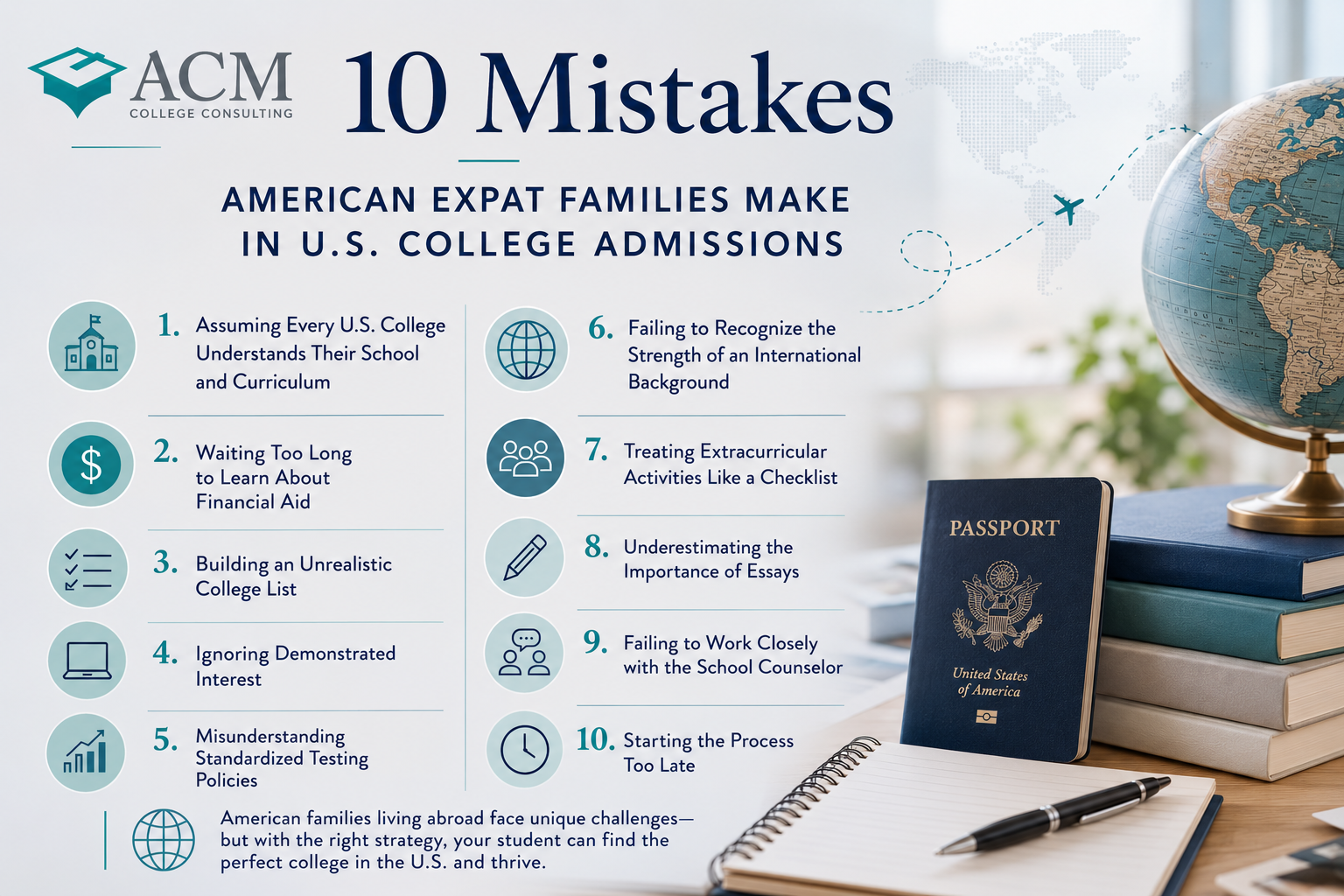 10 Mistakes American Expat Families Make in U.S. College Admissions