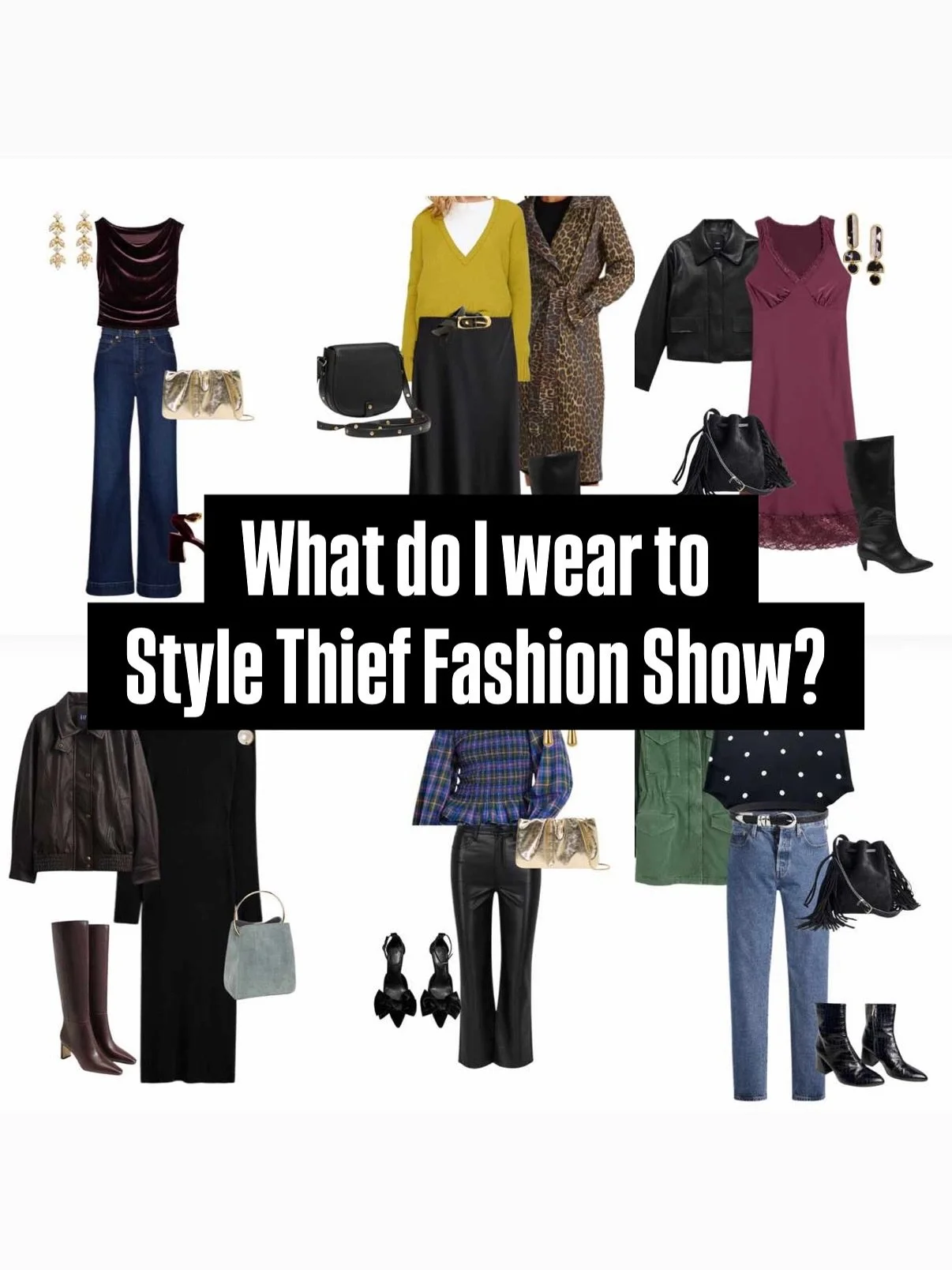 &ldquo;What do I wear to your show?!&rdquo;

The real answer: anything, yes ANYTHING you want! But if you need some inspiration for where to start, here is a round up of some simple outfit combinations (straight from my seasonal style guides!) using 