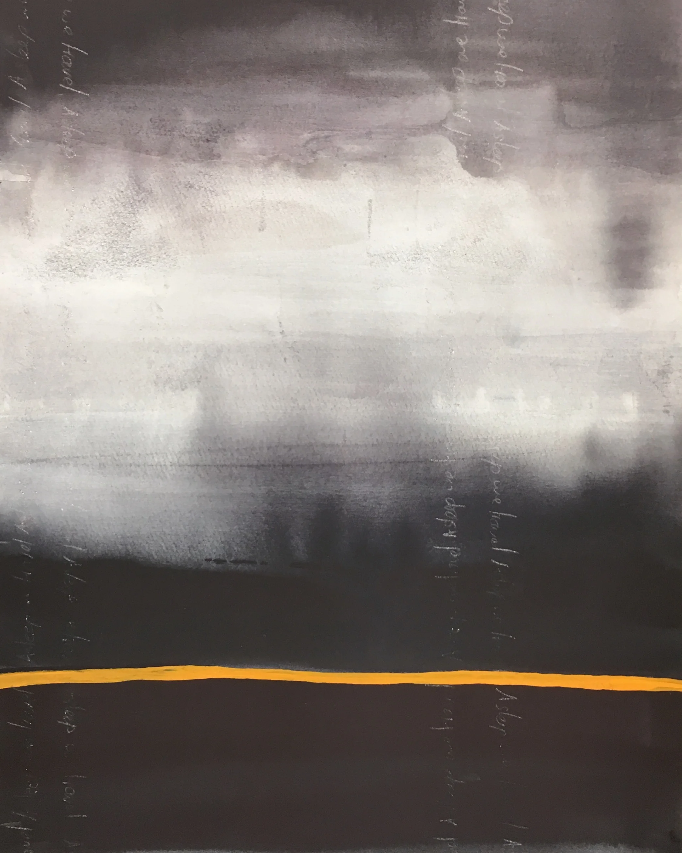  Watercolor, Ink and Gouache on watercolor paper // Square side repeat // Stripe design 