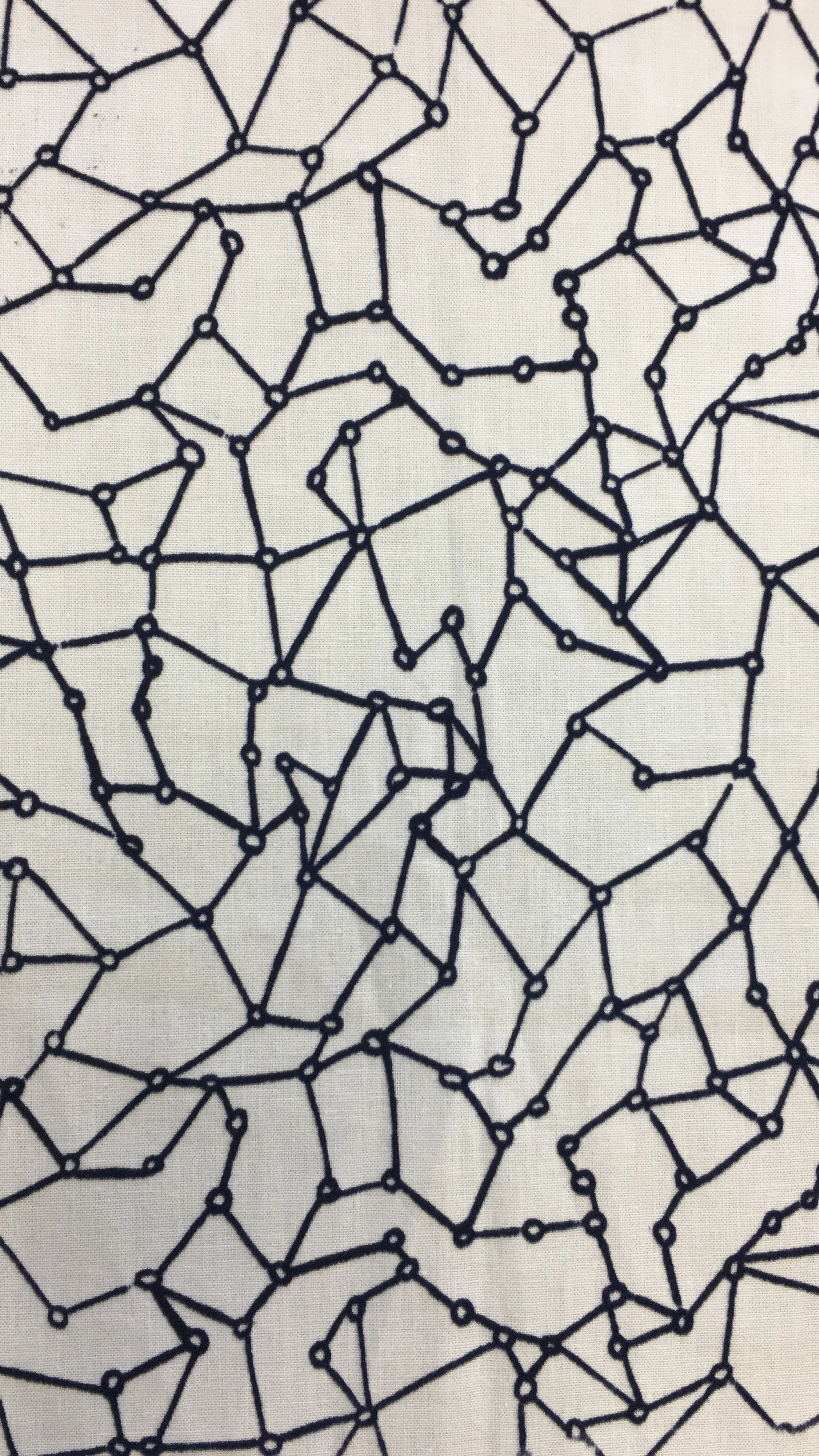  Screen printed and flocked on cotton // Square side repeat  