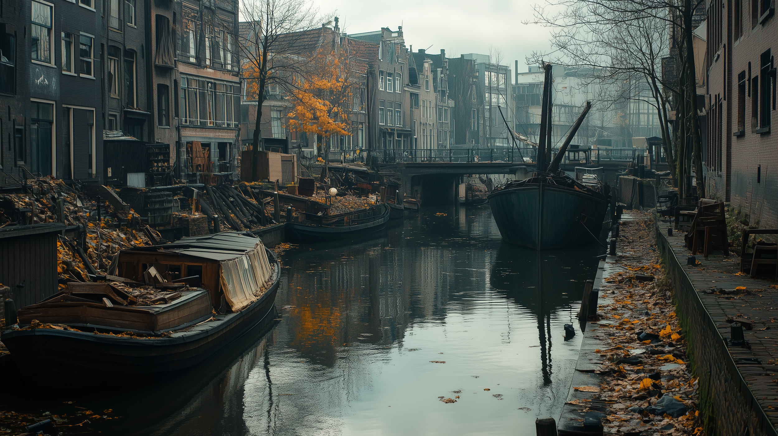 bigfish_cinematic_shot_1940s_war_torn_canals_of_Rotterdam._--ar_c3b6a84a-d513-4fc2-96d6-fbe28ade9962.png