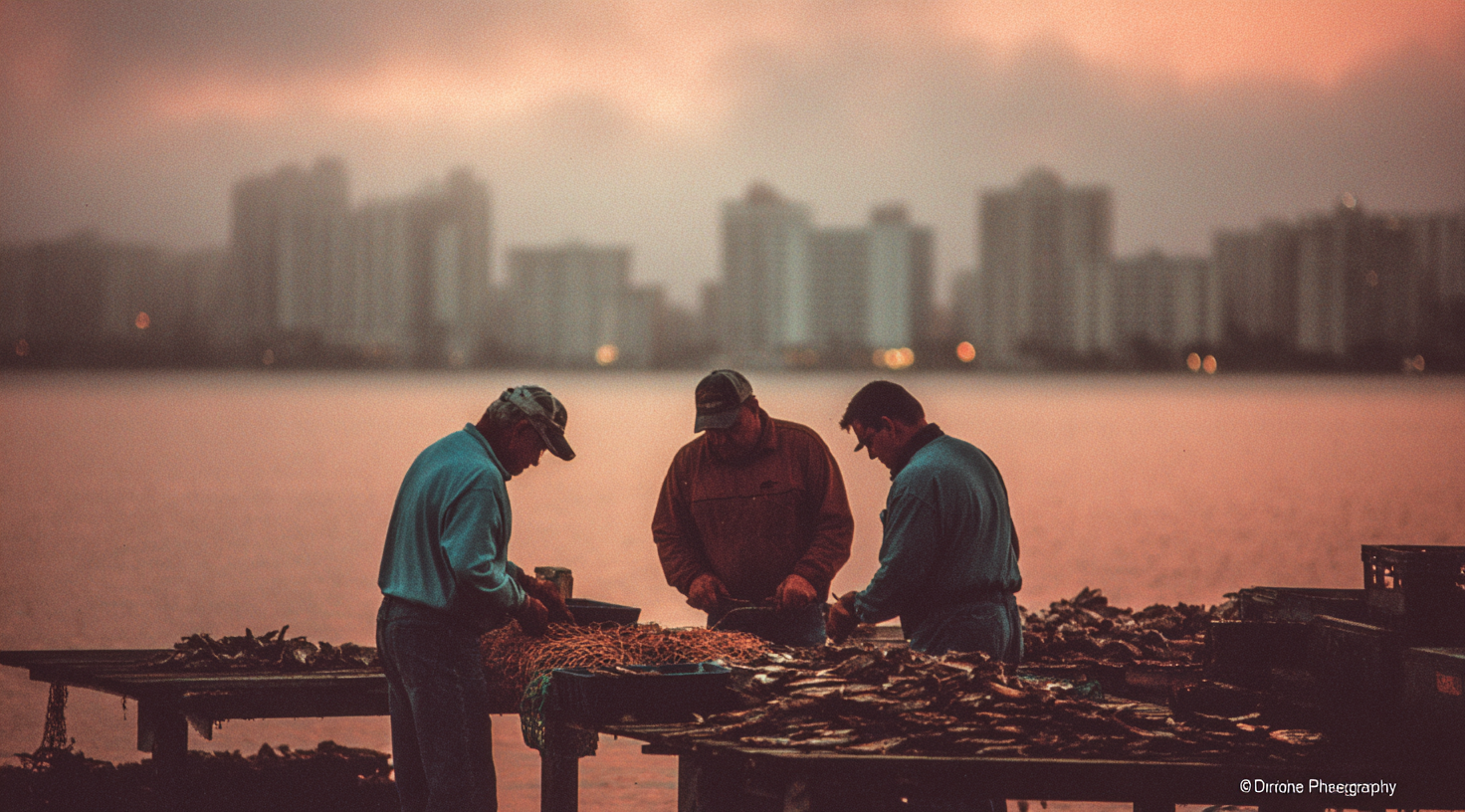 bigfish_Three_men_working_on_a_dock_shucking_oysters_and_mend_87531e91-9160-4018-924f-7dca43cf7eec_1.png